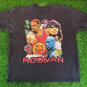 NBA Dennis Rodman Rodzilla T-Shirt Size Mens Size XL The Worm Tee